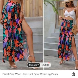 New✨ Front split high waisted pants